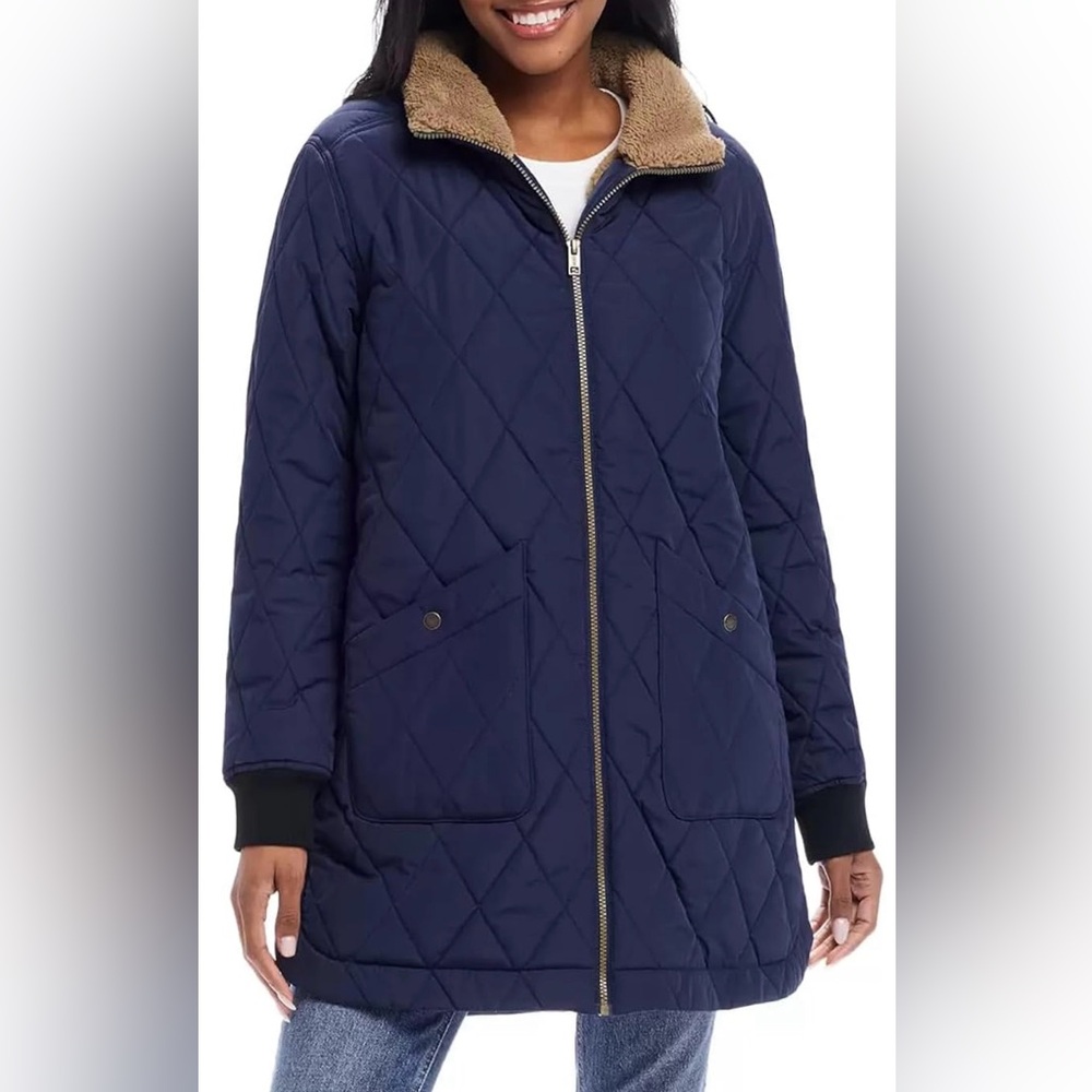 Weatherproof Vintage Quilted Navy Jacket
